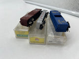 Set of 3 Assorted Freight Cars 003 -- Southern, Florida East Coast, Cotton belt -- N SCALE Like New Like New