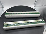 MTH Premier 20-6617 Southern 70' Streamlined Sleeper/Diner 2-Car Set in Southern Sleeper #2014 and Diner #3312 O Scale Like New