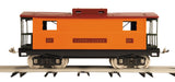 MTH Tinplate 10-2043 200 Series Std. Gauge Caboose - Orange & Maroon w/Brass. STANDARD GAUGE Like New