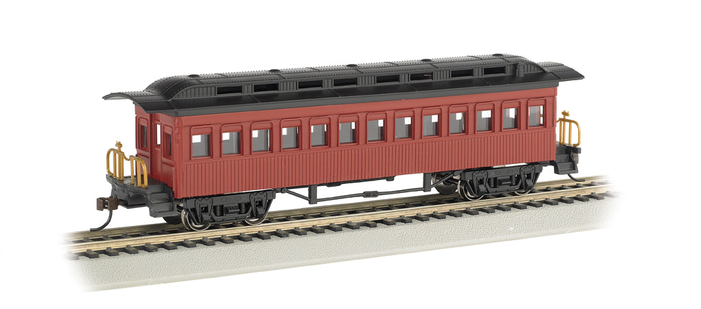 Bachmann 13402 COACH (1860-1880 ERA) - PAINTED UNLETTERED RED HO SCALE