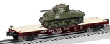 Lionel 1926722 Pennsylvania Railroad PRR 40' Flatcar with Sherman Tank #925164
