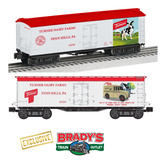 Lionel 2426950 Turner Dairy Brady's Train Outlet Custom Milk Car 2 sided Limited PREORDER