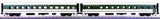 MTH Premier 20-6617 Southern 70' Streamlined Sleeper/Diner 2-Car Set in Southern Sleeper #2014 and Diner #3312 O Scale Like New