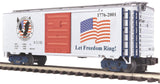 MTH Premier 20-93092 American Freedom 40' Box Car O Scale NEW (faded box)
