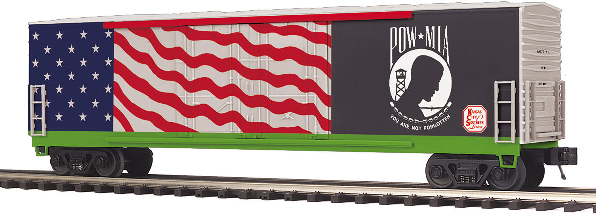 MTH Premier 20-93874 Kansas City Southern KCS (Veteran's - POW-MIA) 50'  Dbl. Door Plugged Boxcar -