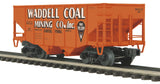 MTH Premier 20-97200 Waddell Coal 2-Bay Fish Belly Hopper Car O Scale  Like New