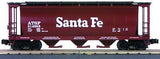 MTH 20-97406 Santa FE 3 Bay Cylindrical Hopper Car #17108 O-scale USED