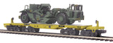 MTH Premier 20-98379 U.S. Army 47' TTX Heavy Duty Flat Car w/Military Scraper O SCALE NEW