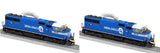 Lionel 2233042 CSX Conrail Legacy SD70MAC #780 with 2233048 Non Powered Superbass #782 O Scale BTO Limited