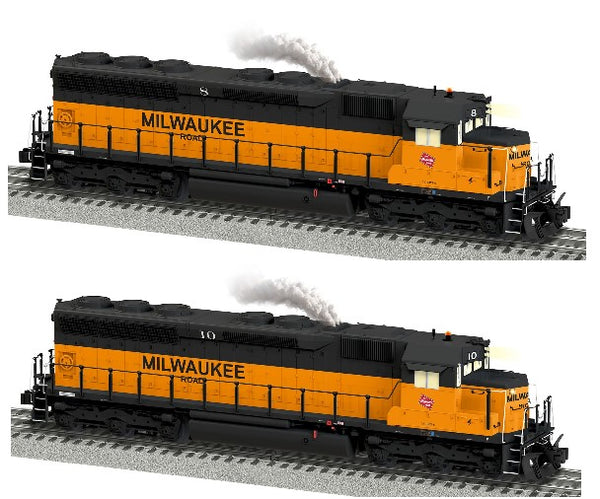 Lionel 2233112 Milwaukee Road Legacy SD45 #8 with 2233118 Legacy SD45 Superbass #10