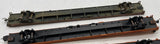 HO Scale HO212 Set of 3 LONG FLATCARS PFE & Trailer Train kadee couplers  Used No Box