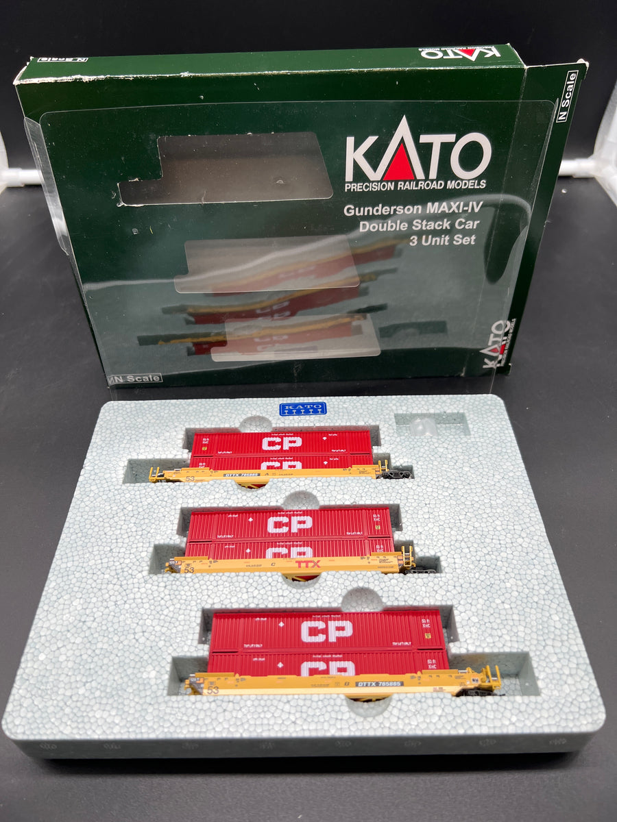Gunderson MAXI-IV Double Stack Car w/ EMP Containers – Kato