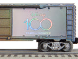 Lionel 2328160 DISNEY100 ILLUMINATED BOXCAR O SCALE NEW
