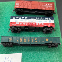 HO Scale Bargain Car Pack 152:  Set of 6 Maine central freight cars HO SCALE USED