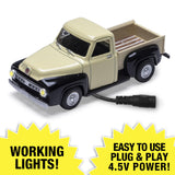 Menards 279-4617 1953 Ford Lighted 1:48 Scale Two-Tone Pickup Truck (Ivory/Black) O Scale NEW