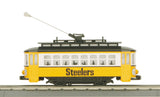 MTH Railking 30-4169-1 NFL - Pittsburgh Steelers Trolley R-T-R Train Set - Pittsburgh Steelers O SCALE Like New