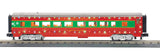 MTH 30-68266 Christmas Streamlined 4 Car Passenger Set w/ LED Lights, 30-68268  Streamlined 2 Car Set, 30-68269 Coach Car, 30-68270 Christmas Streamlined Vista Dome w/LED Lights Limited O Scale NEW