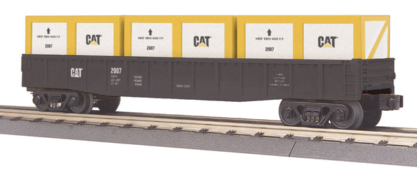 MTH RailKing 30-72002 Caterpillar Gondola Car w/Crates O-Scale