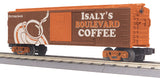 MTH Railking 30-74238 Isaly's Blvd. Coffee Box Car Pittsburgh PA O SCALE AB NEW