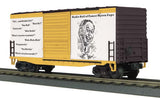 MTH Railking 30-74489 Myron Cope 40' High Cube Box Car with Classic Sayings Pittsburgh Steelers Sports Announcer. O SCALE Like New limited rare