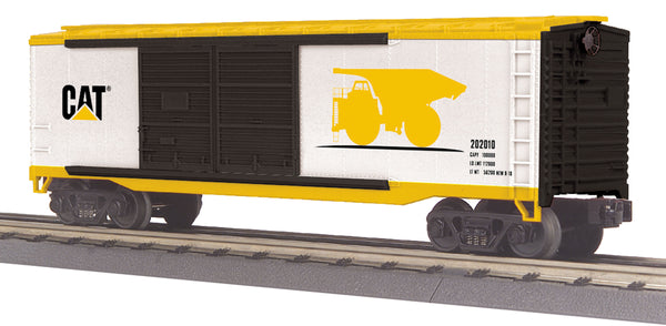 MTH 30-74610 RailKing Caterpillar 40' Double Door Boxcar O-Scale