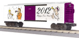 MTH Railking 30-74658 New Year's RailKing Box Car O SCALE NEW Damaged Box