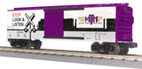 MTH Railking 30-74820 MTHRRC RailKing Box Car w/Blinking LEDs O SCALE Like New Damaged Box