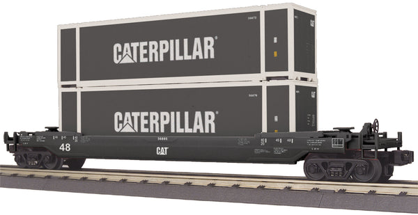MTH 30-76170 RailKing Caterpillar Husky Stack Car O-Scale