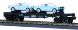 MTH Railking 30-7617 Auto Transport w/Mustangs Flat Car O SCALE Like New