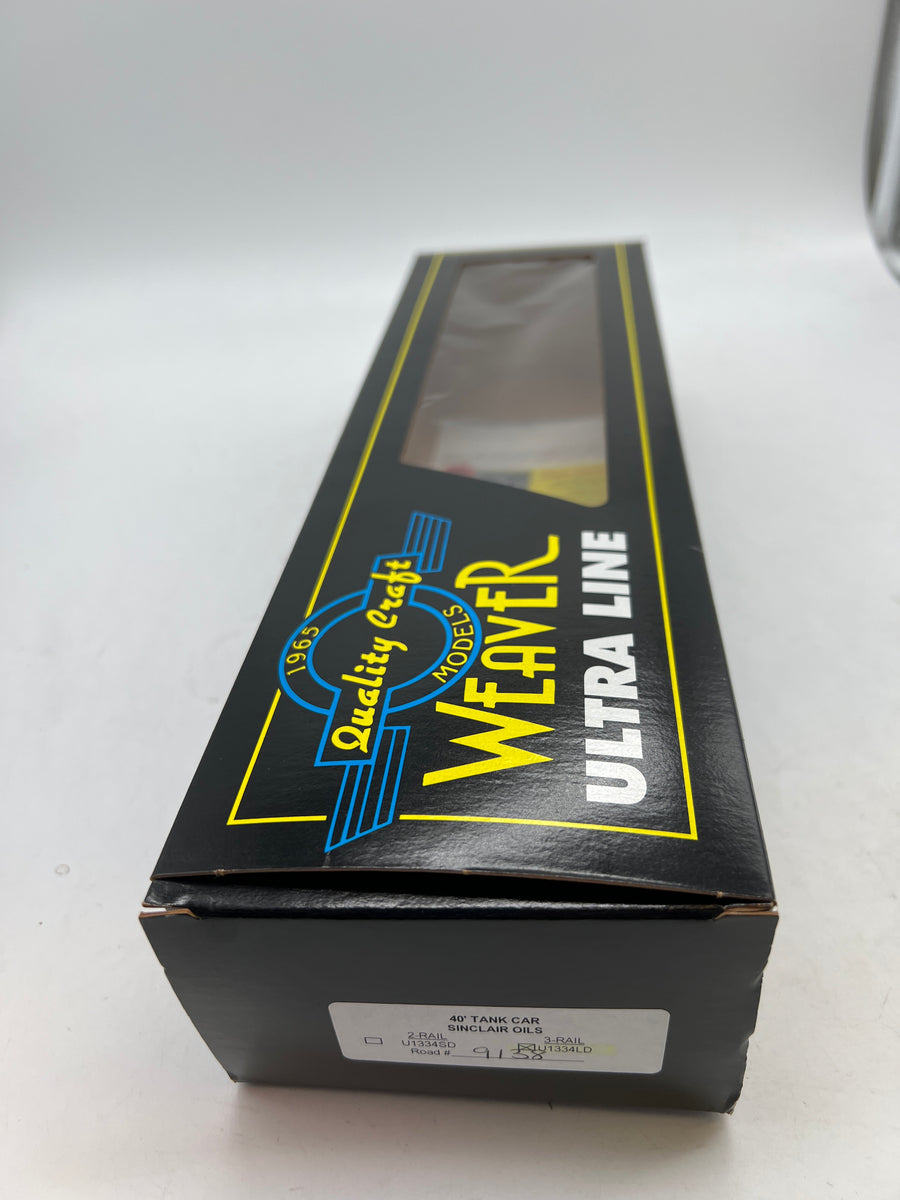 Weaver U1334LD 40' Tank Car Sinclair Oils 3 RL O SCALE NEW