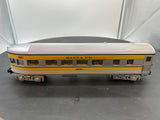 MTH Railking 30-4186c Santa Fe Yellow Streamlined Observation Car O Scale Used Excellent