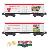 Lionel 2426950 Brady's Train Outlet Custom Run Turner Dairy Milk Car #15235  2 sided O scale Limited