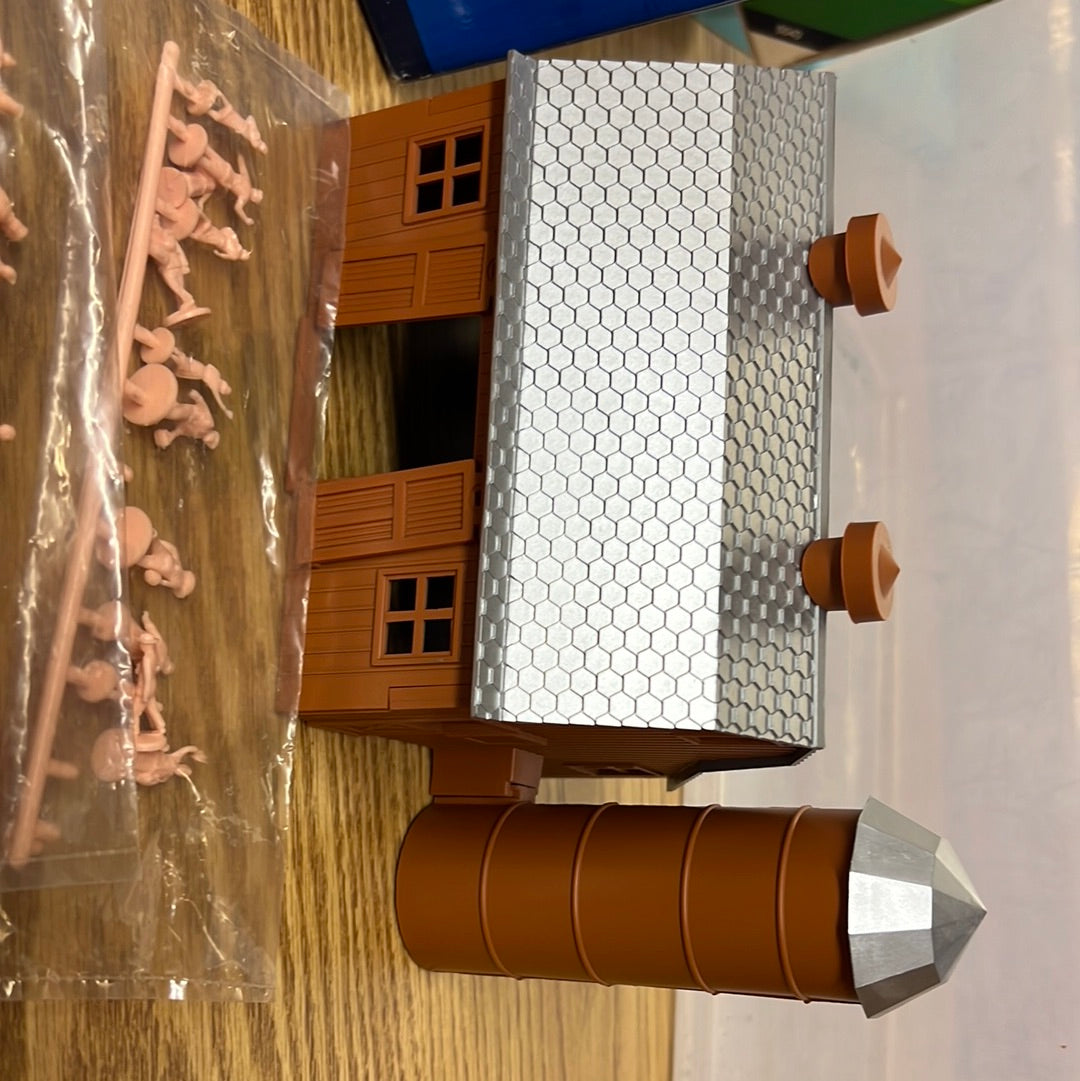 Bachmann Plasticville U.S.A. Fienile In Scala HO | Kit Edificio Non Assemblato | Parti Colorate | Per Treni Modello - 2