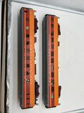 MTH Premier 20-66019 Milwaukee Road 2-Car 70' ABS Slpr/Diner Passenger Set in Smooth - Mil. Road Diner #109, Chandler O Scale Like New Damaged Box