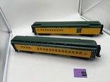 MTH Premier 20-4130 Chicago & North Western 2-Car 70' Madison Comb/Din Passenger Set - CNW O SCALE Used Excellent as is