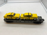 MTH Railking 30-7625 Flat Car - MTH Auto w/Ertl Taxi Car No. 1959 O Scale Like New Damaged Box