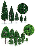 OrgMemory BK-E247-197 29pcs Mixed Model Trees 1.5-6 inch(4-16 cm) Plastic Trees with No Bases HO SCALE