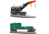 MTH 30-79651, 30-79655 New York Central NYC Crane Car and Crane Tender Car (Set of 2) O Scale NEW