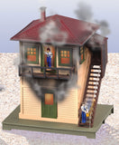 Lionel 6-14201 Burning Switch Tower O SCALE Used Excellent Damaged Box