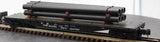 Atlas 9331-1 52.5ft. flat car with pipe load O SCALE Like New