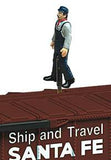 Lionel 6-36776 SANTA FE WALKING BRAKEMAN CAR O SCALE NEW Damaged Box