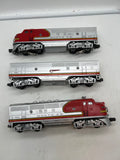 Lionel 6-11711 Santa Fe SF F3 ABA diesel engine set O scale Like New Damaged Box