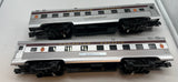 K-Line k-4618a Canadian Pacific CP Aluminum Passenger cars 15" 2 pack w/ streamlighting O SCALE Like New