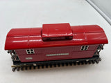 MTH TInplate Pennsylvania PRR Red 2817 Caboose Lit O SCALE Used Excellent No Box
