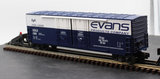 MTH Railking 30-74013 Evans Leasing 50' Double Door Plugged Boxcar O GAUGE Like New