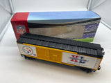 MTH Railking 30-74366 NFL - Pittsburgh Steelers - Super Bowl RailKing 40' Double Door Box Car O SCALE Like New