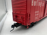 Atlas 7550 ATLAS BURLINGTON DECORATED ACF 60' D.D. AUTO PARTS BOX CAR 2 rail O SCALE WEATHERED (custom decorated) AS IS Used