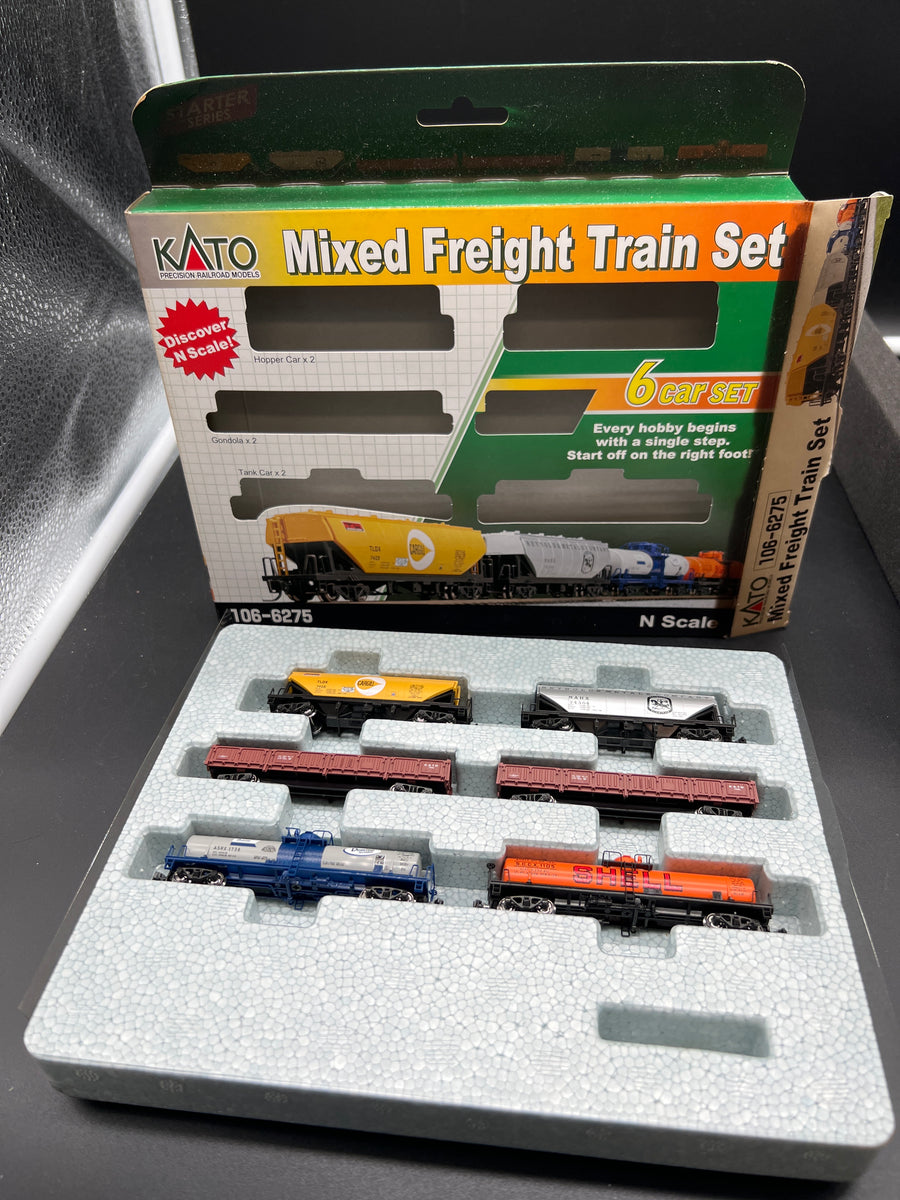 NEW Kato N Scale online Mixed Freight Train Car Set 6 Pieces 106-6275