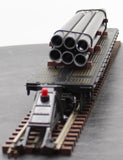 Atlas 9331-1 52.5ft. flat car with pipe load O SCALE Like New