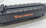MTH Premier 20-3126 CUSTOM "VIRGINIAN" Orange Graffiti Aux Water Tender  die cast  O SCALE AS IS  WEATHERED AS IS Used Excellent